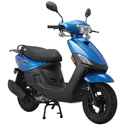 X-Pro Bora 50cc Gas Moped Scooter for Adults – Automatic Transmission, 4-Stroke Engine with 10" Aluminum Wheels, Electric/Kick Start!