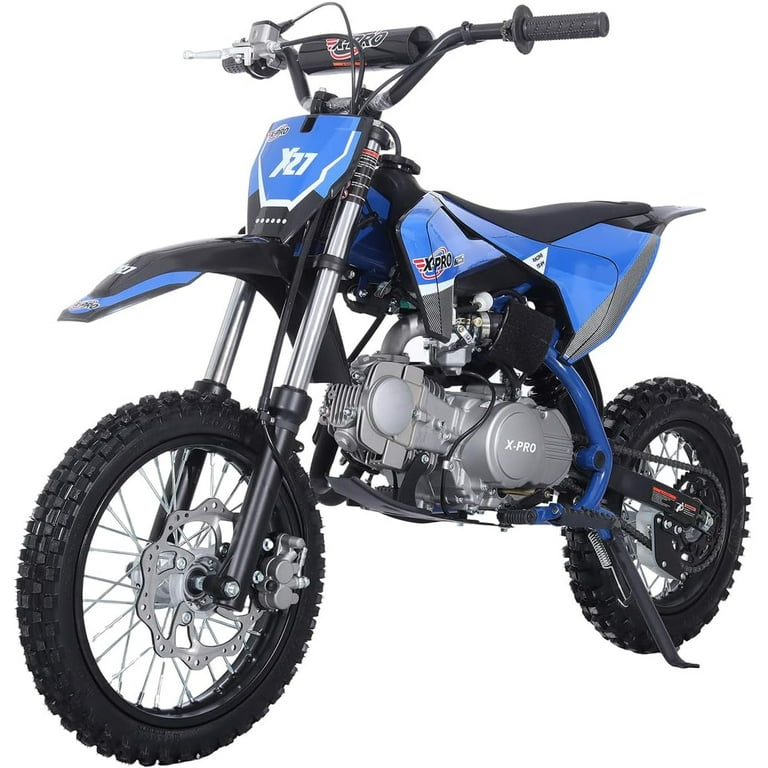 X-Pro 125cc Gas Dirt Bike for Adults, 4-Speed Semi-Automatic, Kick