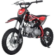 X-Pro Brand New 125cc Gas Pit Dirt Bike, 4-Speed Semi-Automatic Kick Start 14"/12" Tires