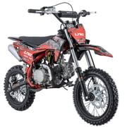 X-Pro Brand New 125cc Gas Pit Dirt Bike with 4-Speed Manual Transmission, Kick Start, 14"/12" Tires!