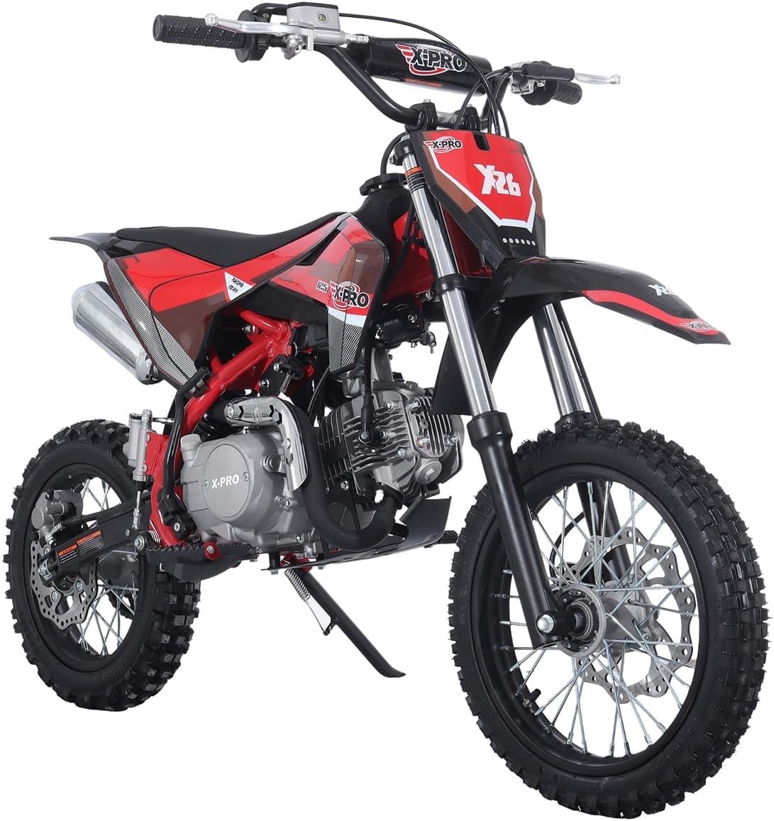 X-Pro 125cc Gas Dirt Bike, 4-Speed Manual Transmission, Kick Start