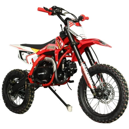 X-Pro Brand New 125cc Pit Dirt Bike, 4-Speed Semi-Automatic Transmission Kick Start 14"/12" Tires