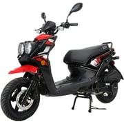 X-Pro Brand New 150cc Gas Moped Motorcycle, 12" Aluminum Wheels Electric/Kick Start Dual Headlights