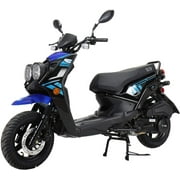 X-Pro Brand New 150cc Gas Moped Scooter, 12" Aluminum Wheels Electric/Kick Start Dual Headlights