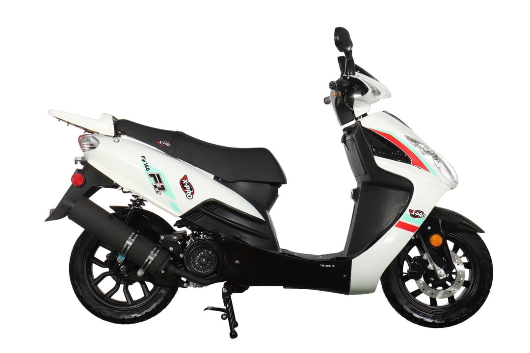 X-Pro 150cc Gas Powered Moped Scooter with Electric/Kick Start, 13