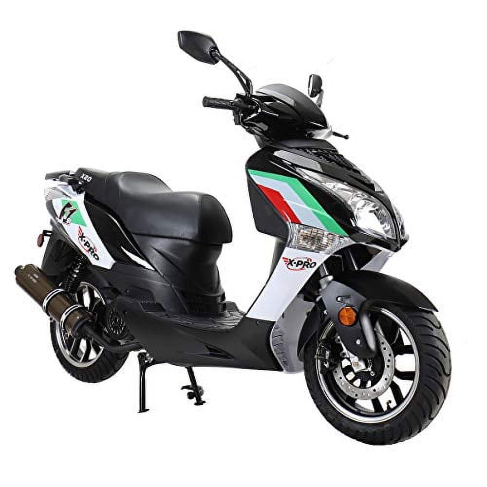 "XPro 150cc Gas Moped Scooter Electric/Kick Start, Large Headlights, Adult Street Powered