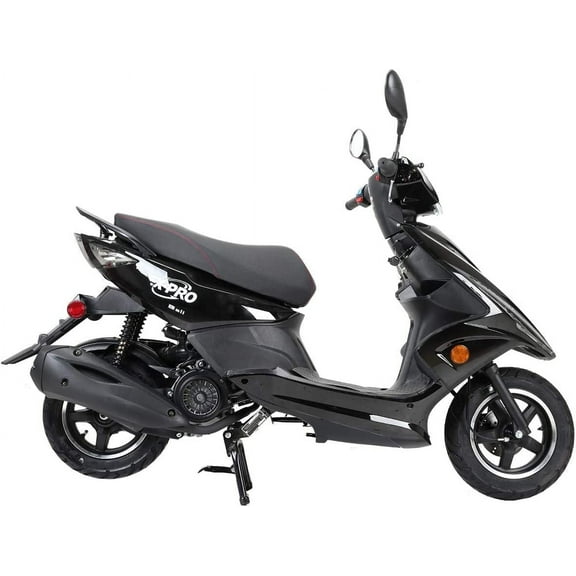 X-Pro Brand New 150cc Gas Powered Moped Scooter, 10" Aluminum Wheels Electric Start Large Headlights