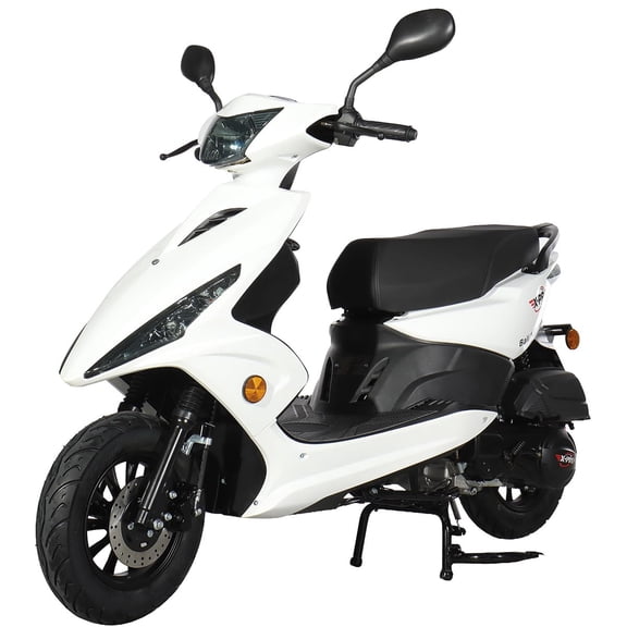 X-Pro Brand New 150cc Gas Powered Moped Scooter, 10" Aluminum Wheels Electric Start Large Headlights