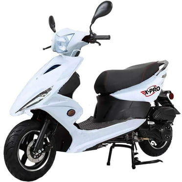 X-Pro Brand New 150cc Gas Powered Moped Scooter, 10" Aluminum Wheels Electric Start Large Headlights