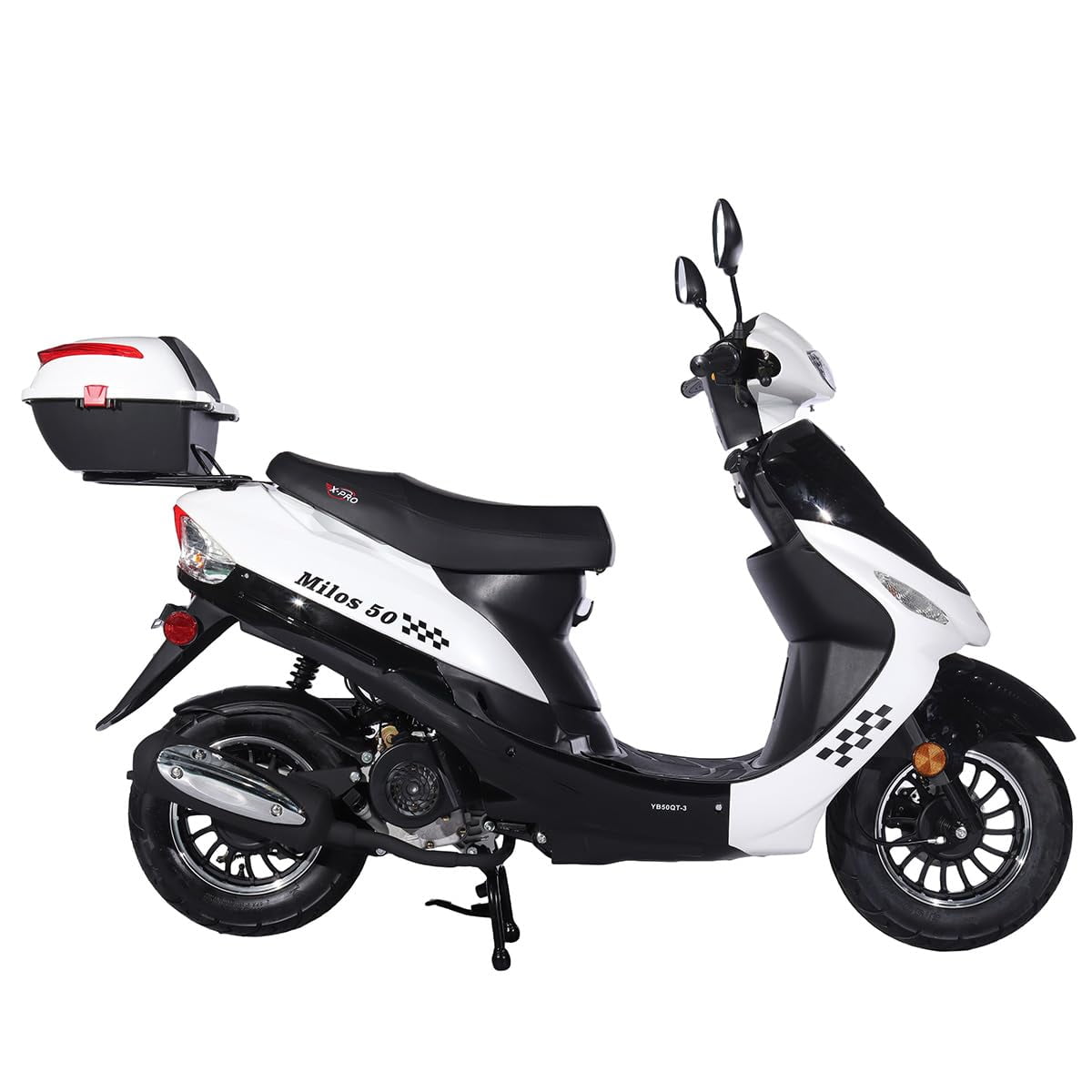 X-Pro Brand New 50 Moped 49.6cc Gas Moped Scooter Milos with Rear Trunk ...