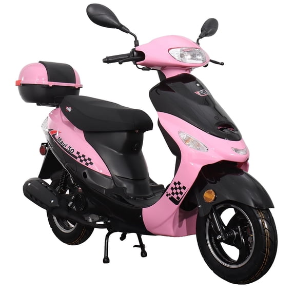 X-Pro Brand New 50cc Gas Moped Motorcycle, 10" Aluminum Wheels Electric/Kick Start! Large Headlights