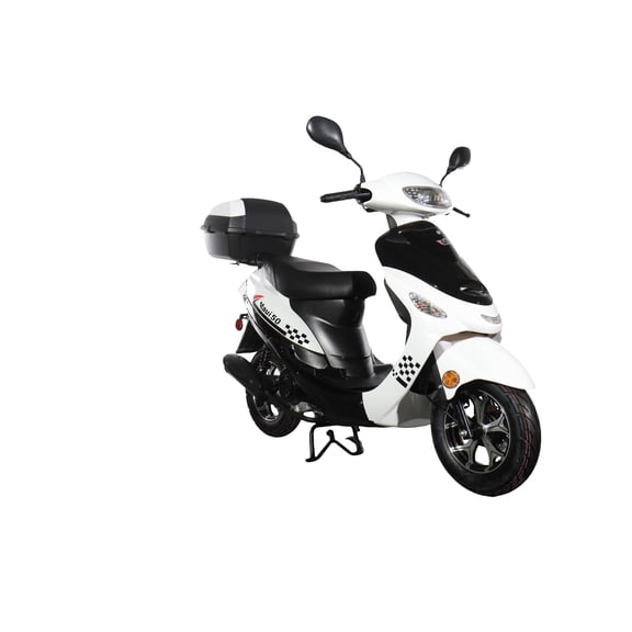 X-Pro Brand New 50cc Gas Moped Scooter, 10" Aluminum Wheels Electric/Kick Start! Large Headlights