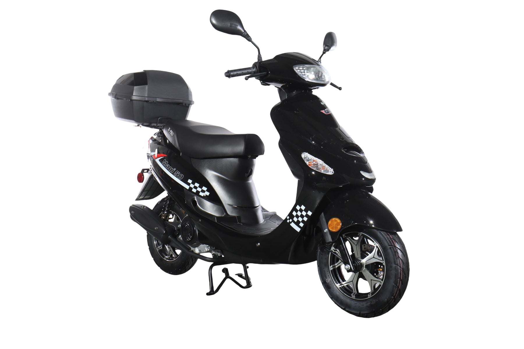X-Pro Brand New 50cc Gas Moped Scooter, 10" Aluminum Wheels Electric/Kick Start! Large Headlights