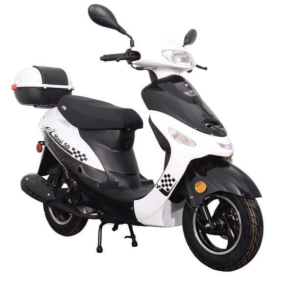 X-Pro Brand New 50cc Gas Moped Motorcycle, 10" Aluminum Wheels Electric/Kick Start! Large Headlights