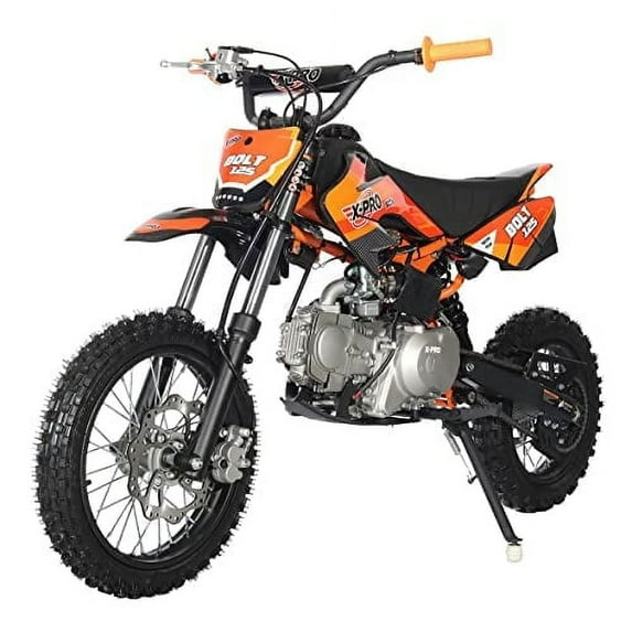X-Pro Brand New Bolt 125cc Gas Pit Dirt Bike, Automatic Transmission, Electric Start, Big 14"/12" Tires!