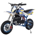 X-PRO Victor 40cc Gas-Powered Mini Dirt Bike - 4-Stroke Pit Bike For Kids, Pull Start, 10" Wheels, Blue