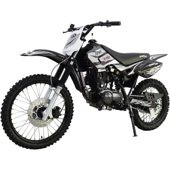 X-Pro Brand New Hawk 150cc Pit Dirt Bike with 5-Speed Manual Transmission, Kick Start 19"/16" Wheels