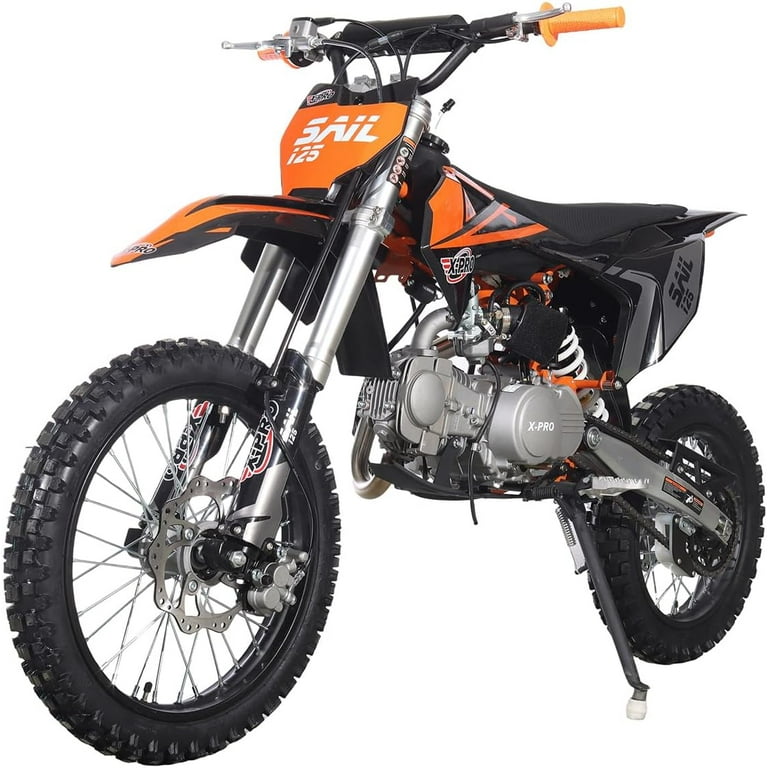 X-Pro Sail Gasoline 125cc 4-speed transmission Dirt Bike Orange
