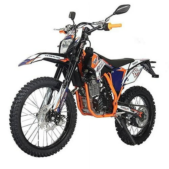 X-Pro Brand New Templar 250cc Zongshen Brand Engine Gas Dirt Bike Pit Bike with All Lights and 5-Speed Manual Transmission, Electric/Kick Start! Big 21"/18" Wheels!