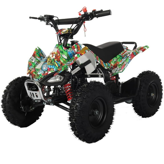 X-Pro Brand New Thunder 40cc Mini Gas ATV for Kid with 4 Stroke Pull Start, Disc Brake 6" Tires