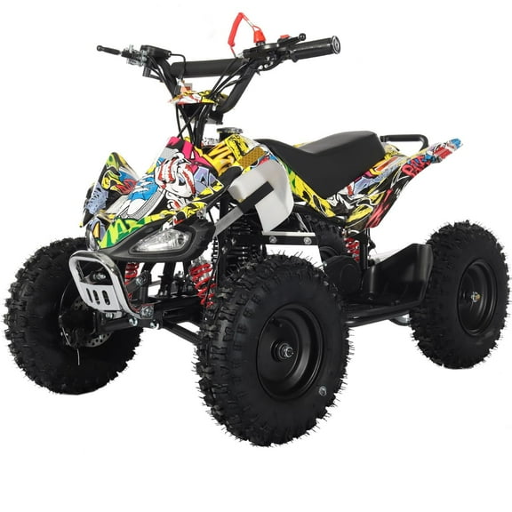 X-Pro Brand New Thunder 40cc Mini Gas ATV for Kid with 4 Stroke Pull Start, Disc Brake 6" Tires