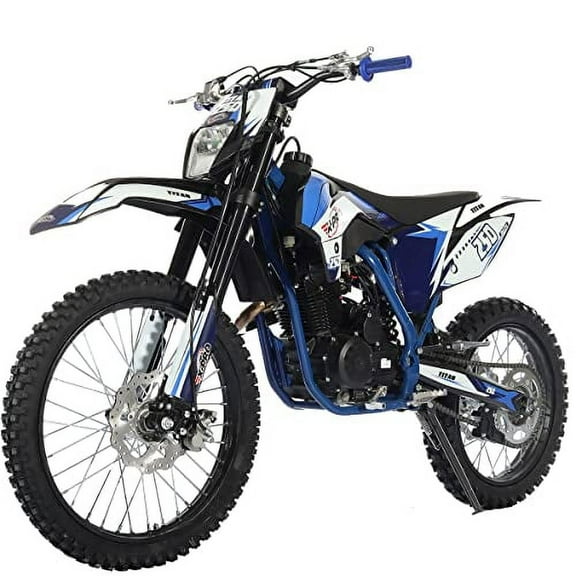 X-Pro Brand New Titan 250cc Gas Pit Dirt Bike with LED Headlight, 5-Speed Manual Transmission, Electric/Kick Start! Big 21"/18" Wheels!