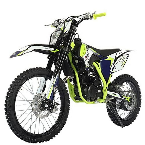 X-Pro Brand New Titan 250cc Gas Pit Dirt Bike with LED Headlight, 5-Speed Manual Transmission, Electric/Kick Start! Big 21"/18" Wheels!