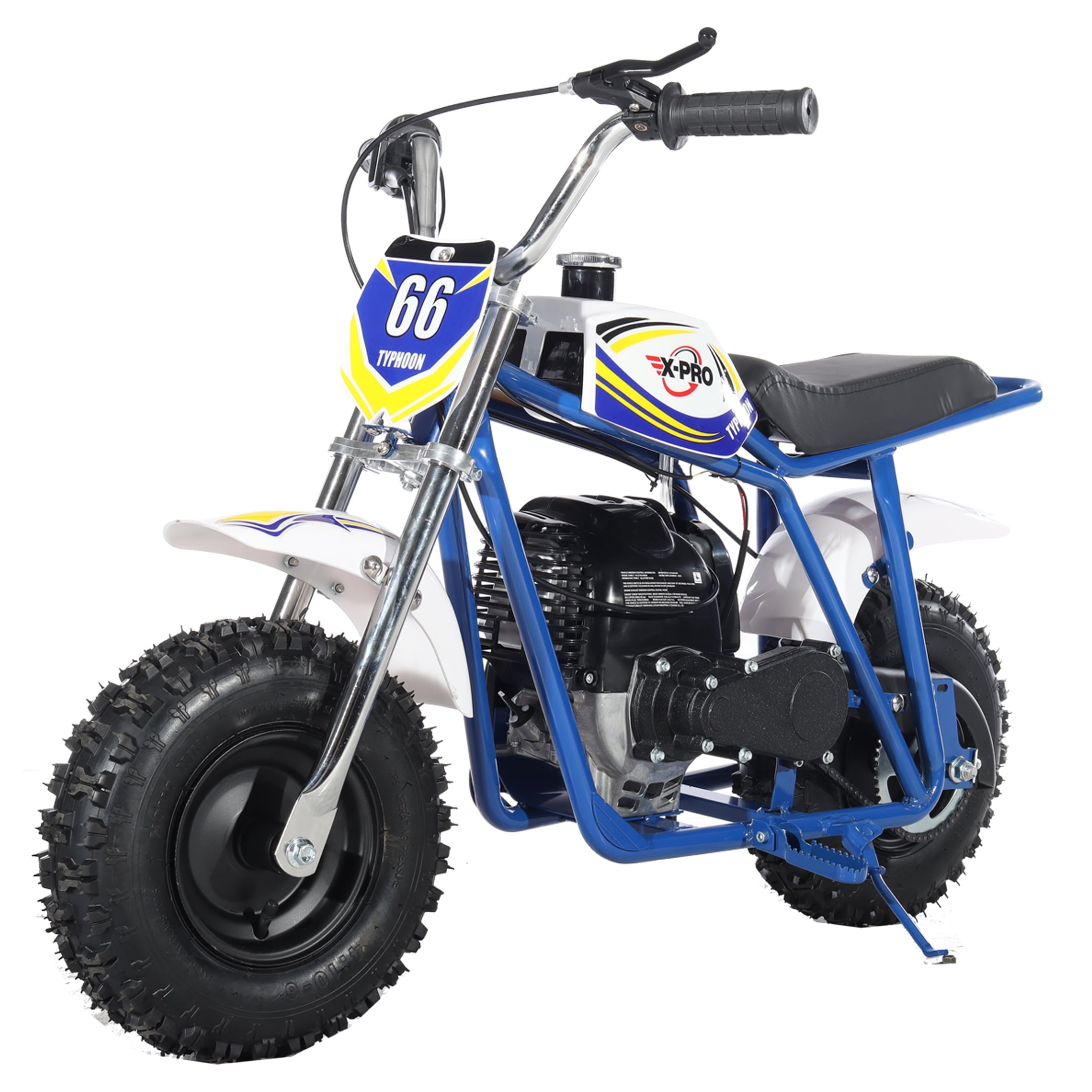 X-Pro Brand New Typhoon 40cc Gas Pit Dirt Bike, 4 Stroke Mini Motorcycle for Kids with Pull Start