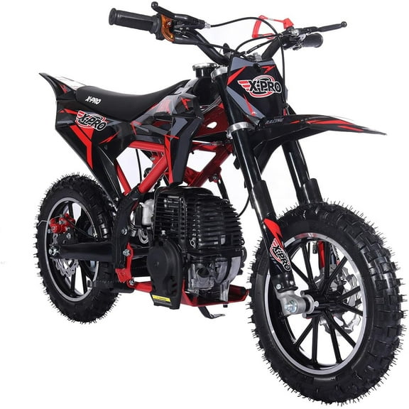 X-Pro Brand New Upgraded Hawk 40cc Gas Powered 4 Stroke Mini Pit Dirt Bike with Pull Start for kids 10" Wheels