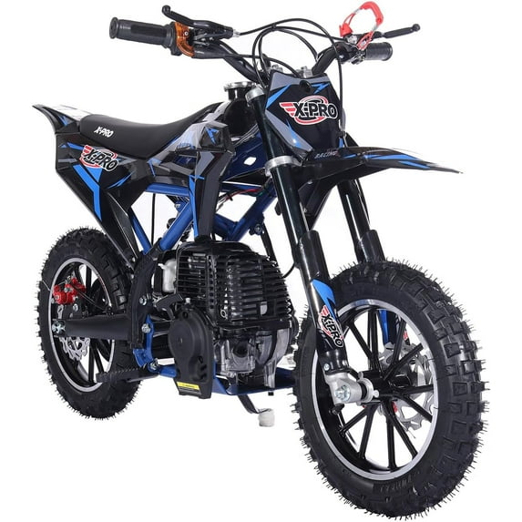X-Pro Brand New Upgraded Hawk 40cc Gas Powered 4 Stroke Mini Pit Dirt Bike with Pull Start for kids 10" Wheels