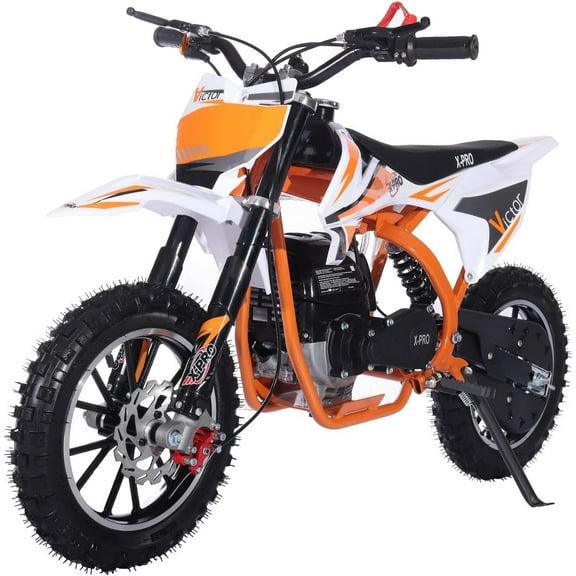 X-Pro Brand New VICTOR 40cc Gas Powered 4 Stroke Mini Pit Dirt Bike with Pull Start for kids 10" Wheels