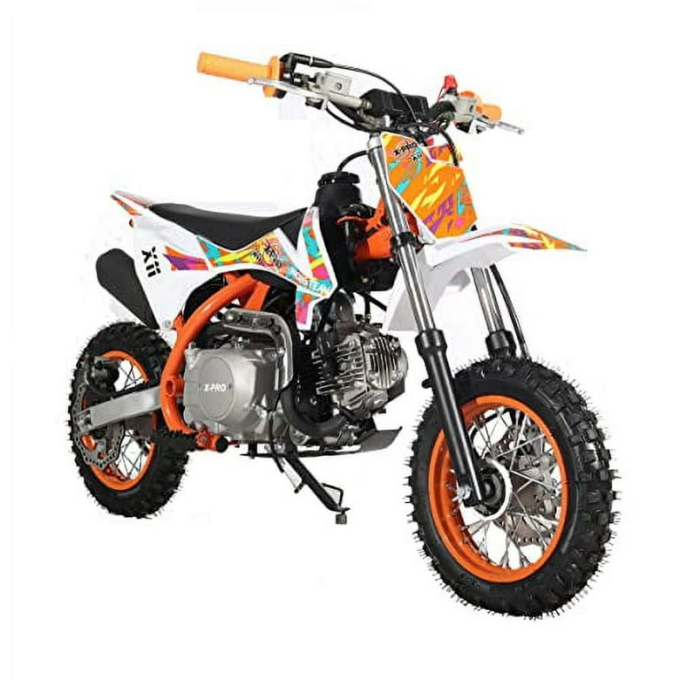 X-Pro Brand New X11 110cc Gas Pit Dirt Bike with Automatic Transmission, E-Start, 10 inch Wheels!, Orange