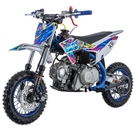 X-Pro Brand New X11 110cc Dirt Bike Gas Dirt Bike Pit Bikes Youth Dirt Pitbike with Automatic Transmission, Electric Start, 10"/10" Tires!