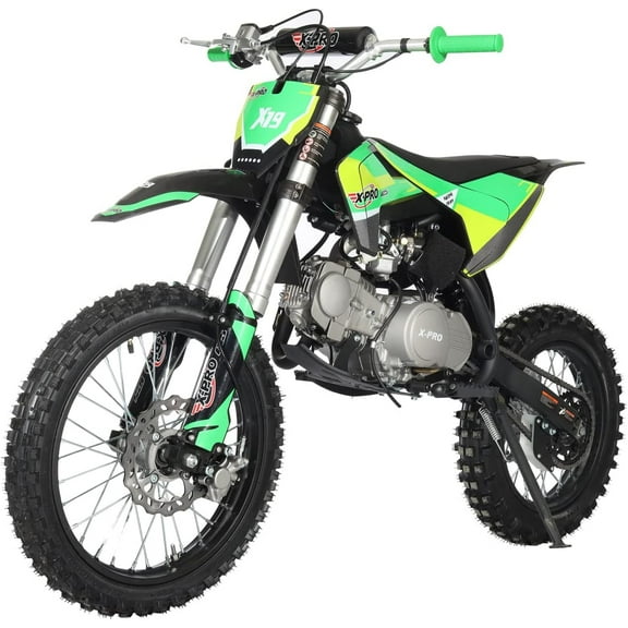 X-Pro X19 Gasoline 125cc Dirt Bike for Adult and Big Boys - Green