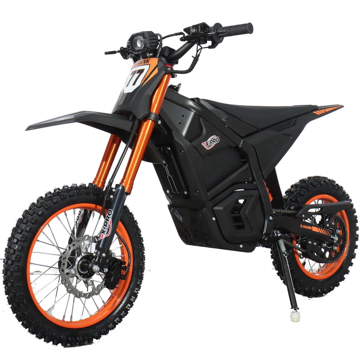 X-Pro E-Hawk 3500W Electric Dirt Bike for Adults & Teens - Powerful Brushless Motor with 14"/12" Off-Road Tires!