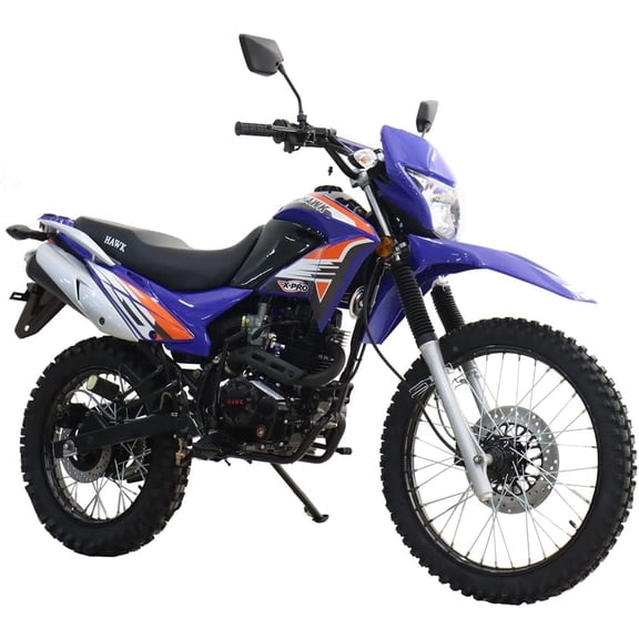 X-Pro Brand New Hawk 250 Gas Pit Dirt Bike with Dual Sports Enduro Bike! 21"/18" Wheels!