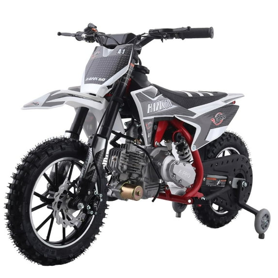 X-Pro Hawk 60 Dirt Bike with CVT Transmission, Electric Start, Disc Brake! 10" Wheels!