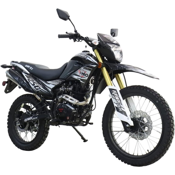 X-Pro Brand New Hawk DLX 250 EFI Fuel Injection 250 Dirt Bike for Adult, 5 Manual Transmission Electric/Kick Start, 21"/18" Wheels