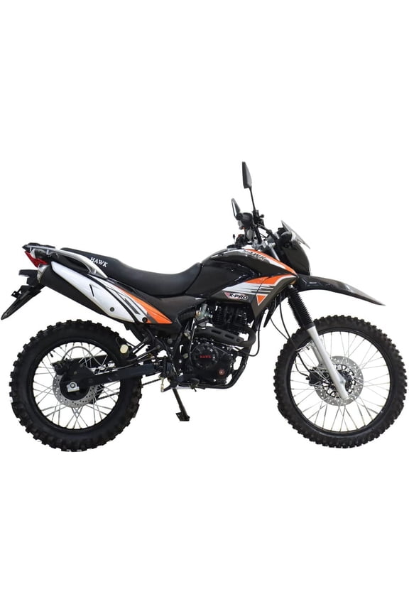 Brand New Hawk 250 Gas Pit Dirt Bike with Dual Sports Enduro Bike! 21"/18" Wheels!