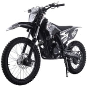 X-Pro Knight 250 Zongshen Brand Engine Dirt Bike with LED Headlight, 5-Speed Manual Transmission, Off-road Dirt Bike, Electric/Kick Start! Big 21"/18" Wheels!