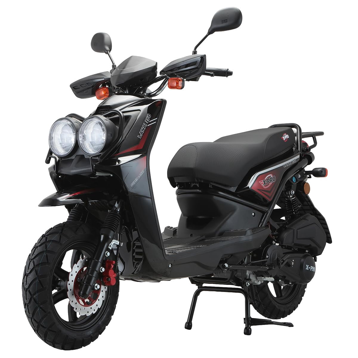 X‑Pro Lanai 150cc Gas Moped with 12" Alloy Wheels, Electric & Kick Start, Front Disc Brake, Automatic Transmission – Underseat Storage, Dual Headlights