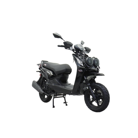 X‑Pro Lanai 150 Gas Moped with 12" Alloy Wheels, Electric & Kick Start, Front Disc Brake, Automatic Transmission – Underseat Storage, Dual Headlights