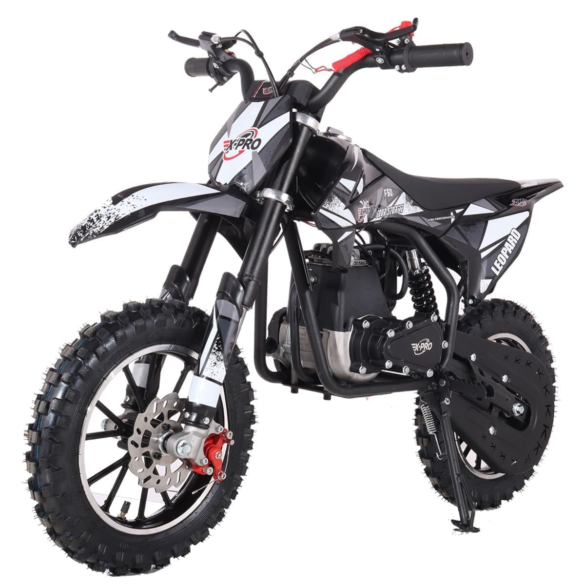 X-Pro Leopard 40 Mini Gas Dirt Bike, Gas Power 4 Stroke Dirt Bike! 40CC Pit Bike, Pull Start, 10" Wheels!