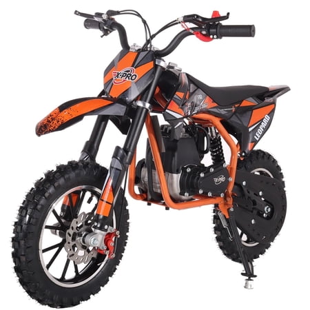 X-Pro Leopard 40 Mini Gas Dirt Bike, Gas Power 4 Stroke Dirt Bike! 40CC Pit Bike, Pull Start, 10" Wheels!