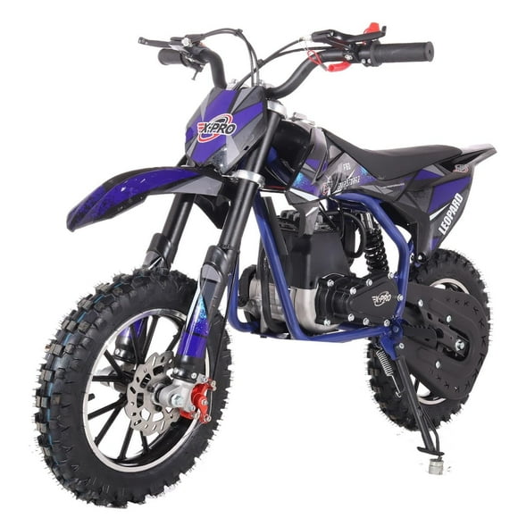 X-Pro Leopard 40 Mini Gas Dirt Bike, Gas Power 4 Stroke Dirt Bike! 40CC Pit Bike, Pull Start, 10" Wheels!