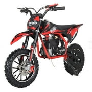 X-Pro Leopard 40 Mini Dirt Bike, Gas Power 4 Stroke Pit Bike! Easy Pull Start, 10 Wheels!