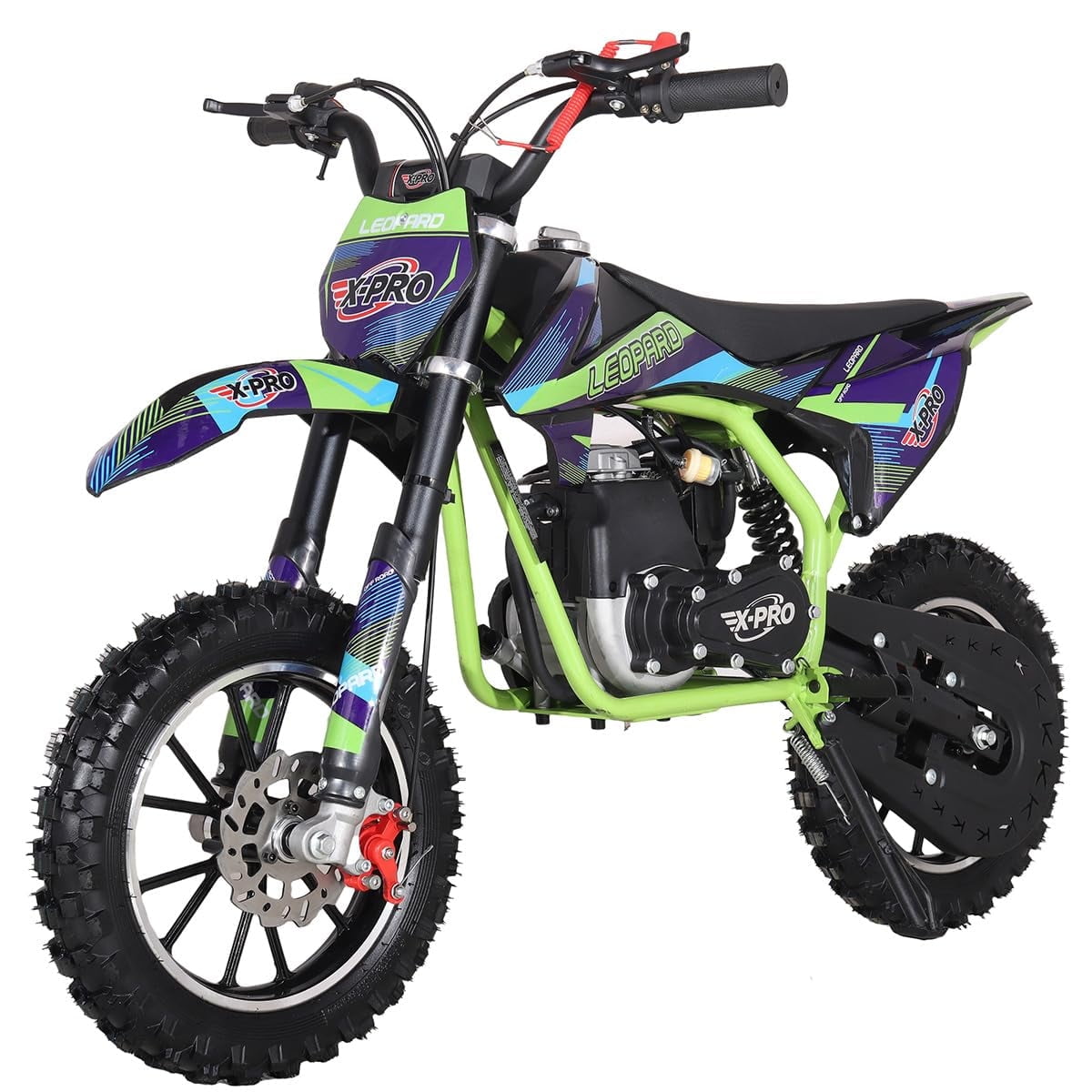 X-Pro Leopard 40 Mini Kids Dirt Bike, Gas Power 4 Stroke Pit Bike