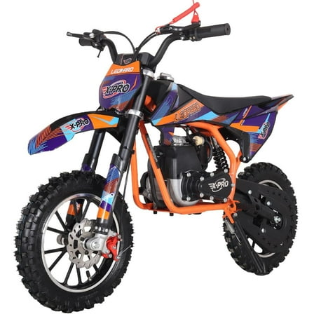 X-Pro Leopard 40 Mini Kids Dirt Bike, Gas Power 4 Stroke Pit Bike! Easy Pull Start, 10" Wheels! 2025 New Version!