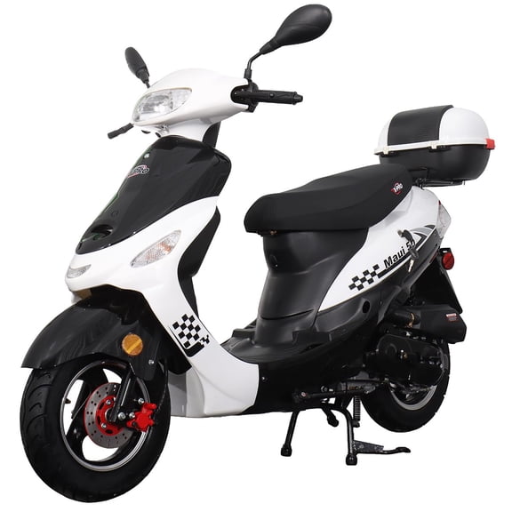X-Pro Maui 50cc Gas Moped Scooter for Adults – Automatic Transmission with 10" Aluminum Wheels, Electric/Kick Start!