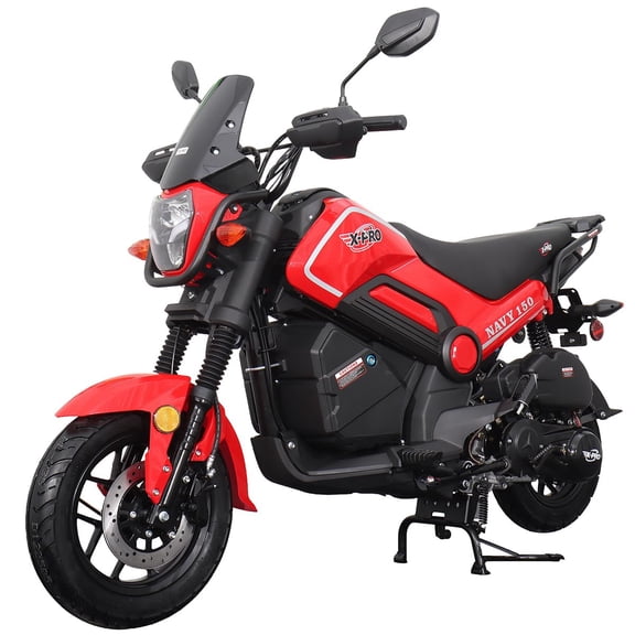 X‑Pro Navy 150cc Automatic Motorcycle – CVT Scooter with Electric & Kick Start, LED Lights, Aluminum Wheels, 149.6cc Air‑Cooled Engine